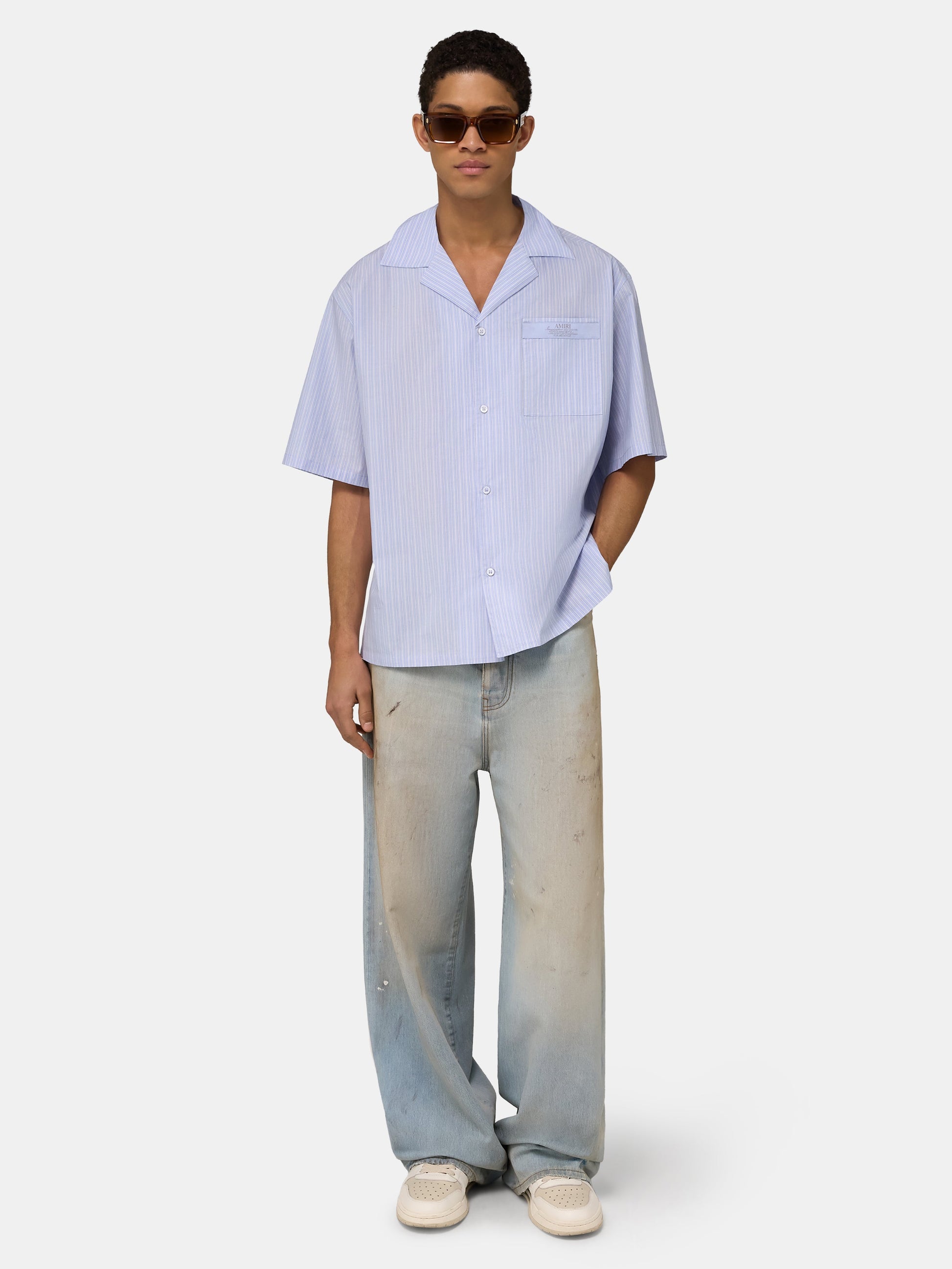Amiri Spirit Box Camp Shirt - Ashley Blue | Amiri Featured