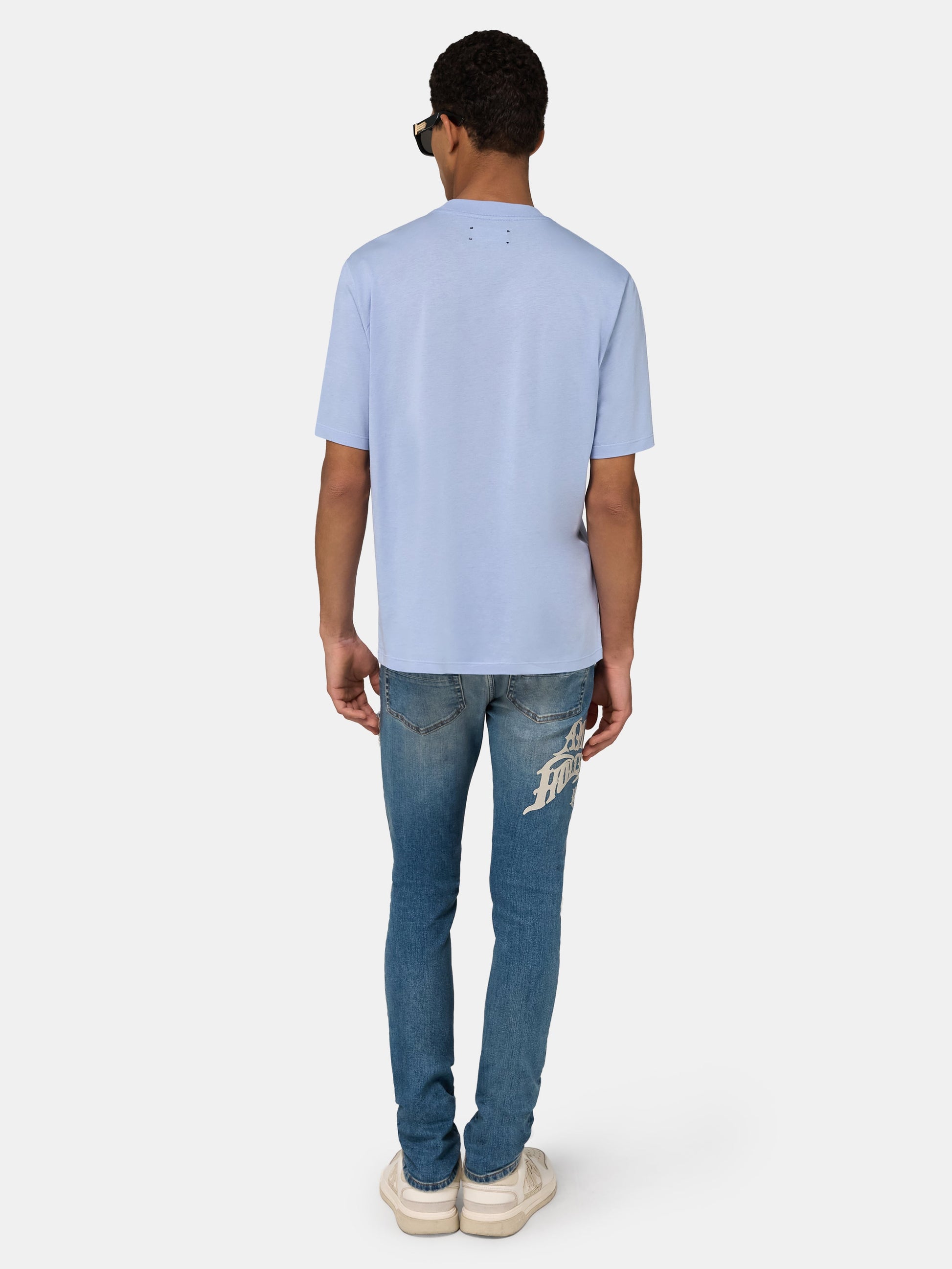 Amiri Script Tee - Skyline Blue | Amiri Best Seller