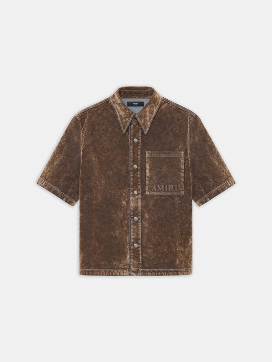 Velvet Camp Shirt - Tan | Amiri Featured