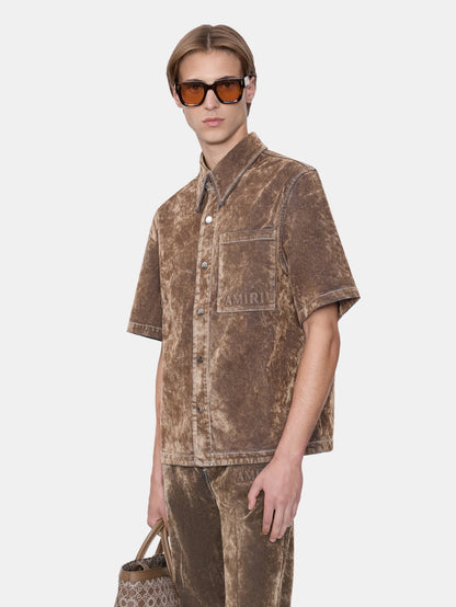 Velvet Camp Shirt - Tan | Amiri Featured