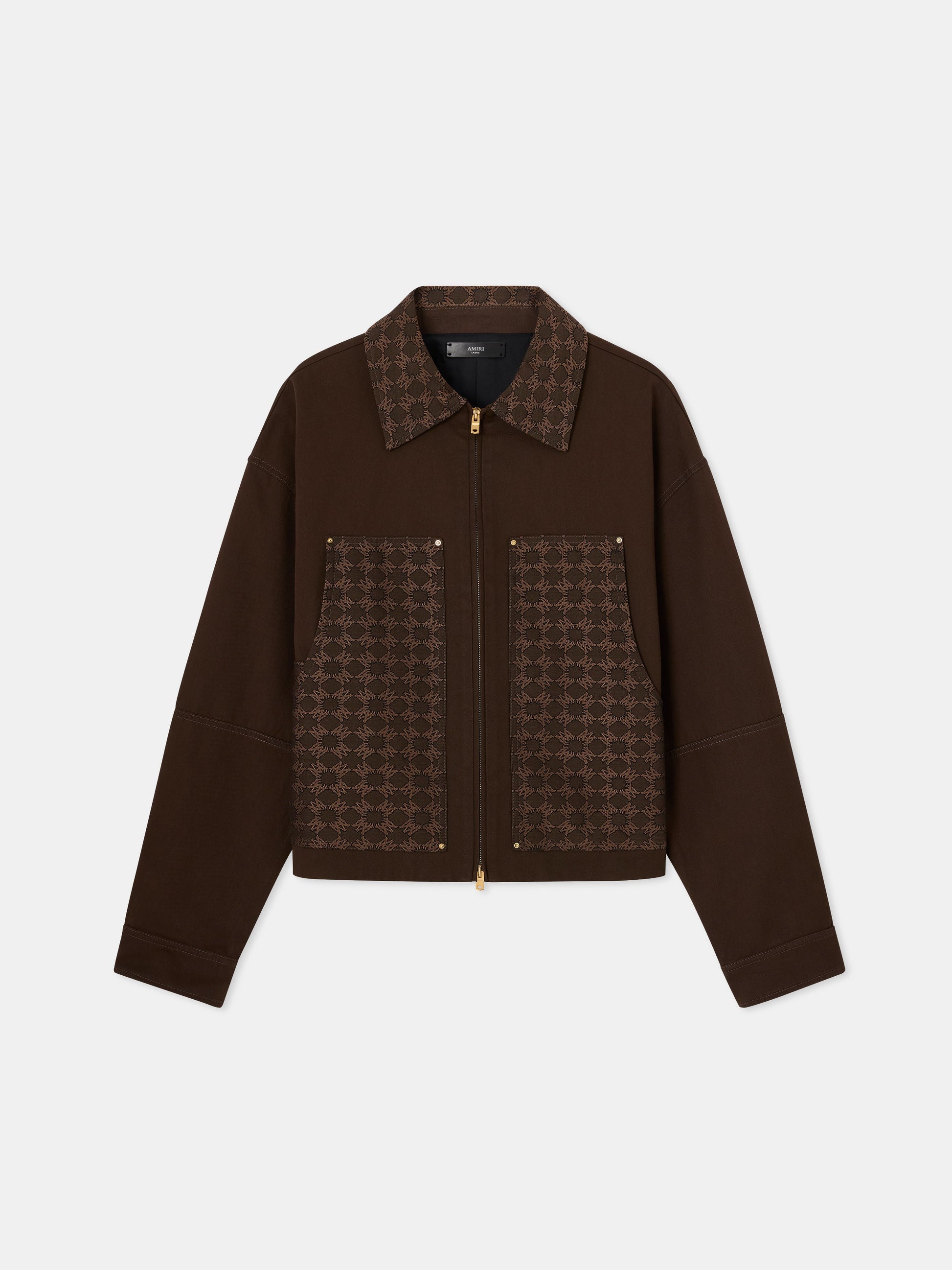 Ma Quad Jacquard Work Jacket - Dark Brown | Amiri Affordable