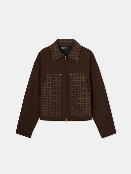 Ma Quad Jacquard Work Jacket - Dark Brown | Amiri Affordable