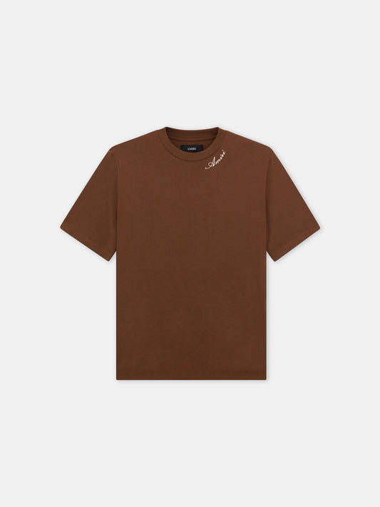 Amiri Script Tee - Tobacco | Amiri Great Deal