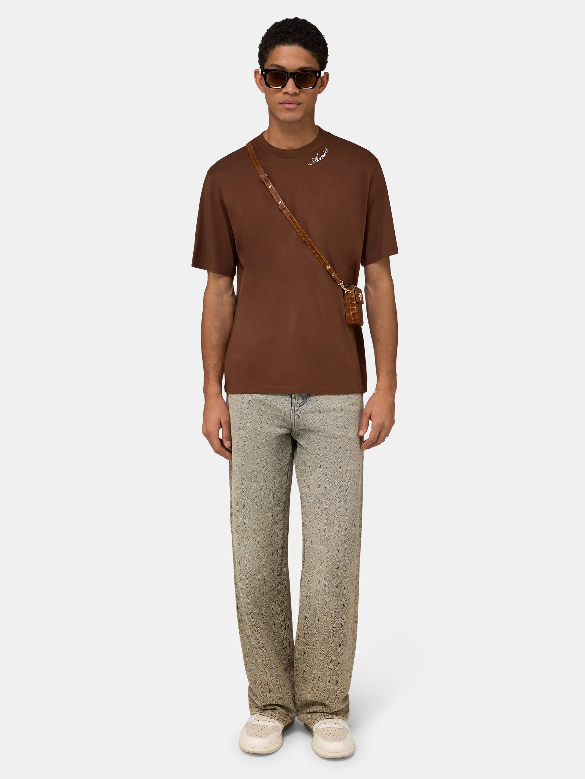 Amiri Script Tee - Tobacco | Amiri Great Deal