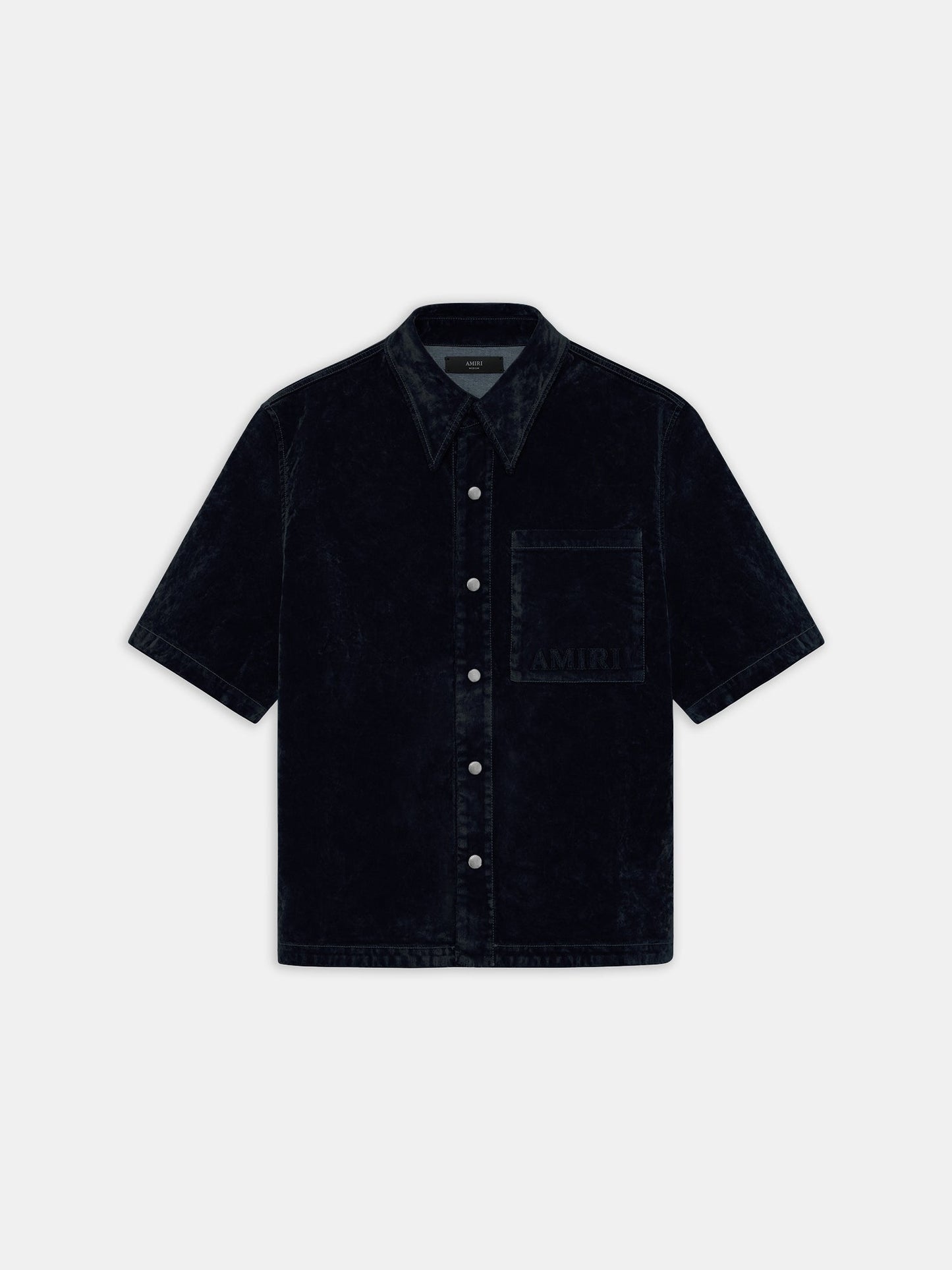 Velvet Camp Shirt - Black | Amiri Online