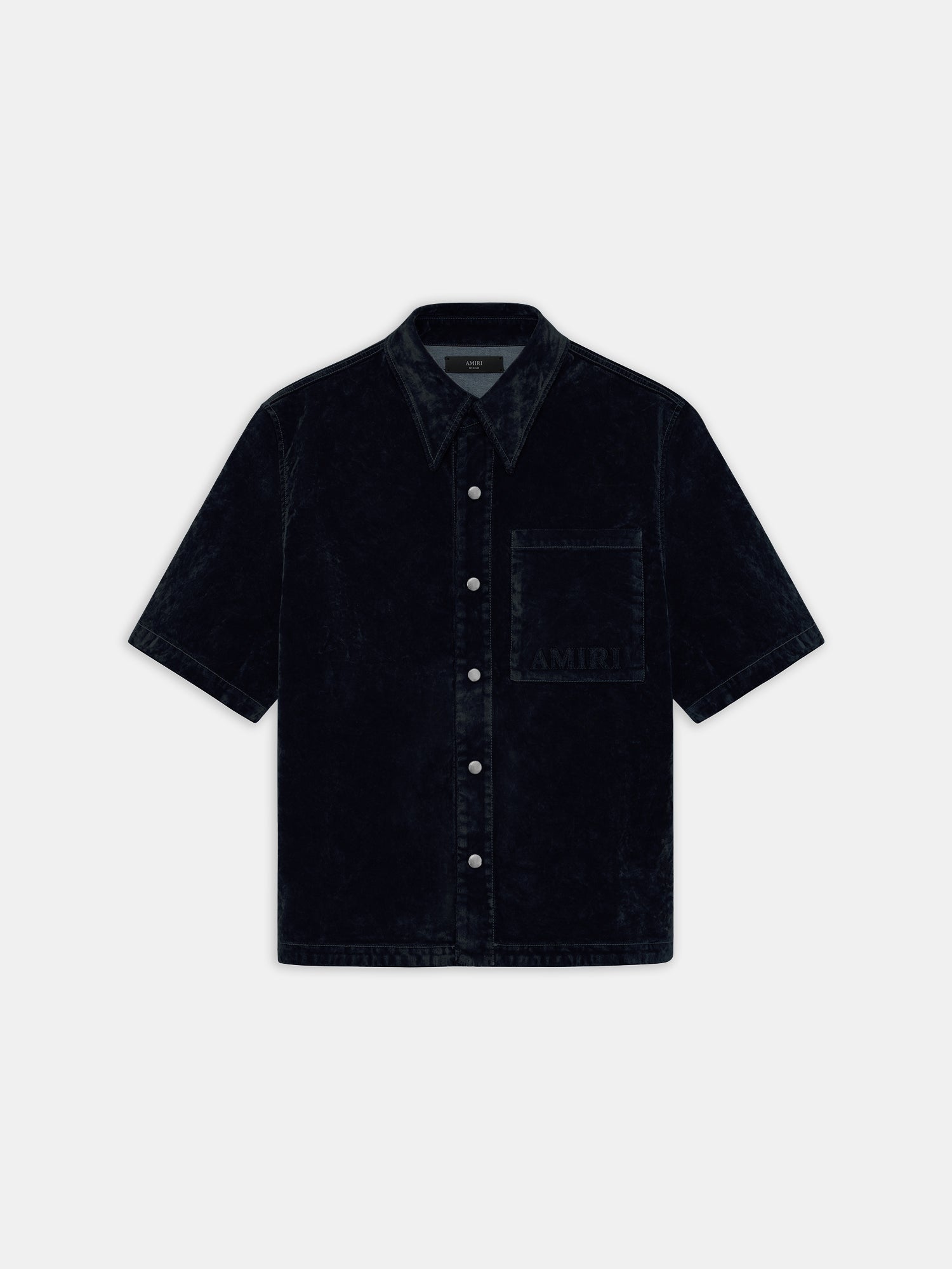 Velvet Camp Shirt - Black | Amiri Online
