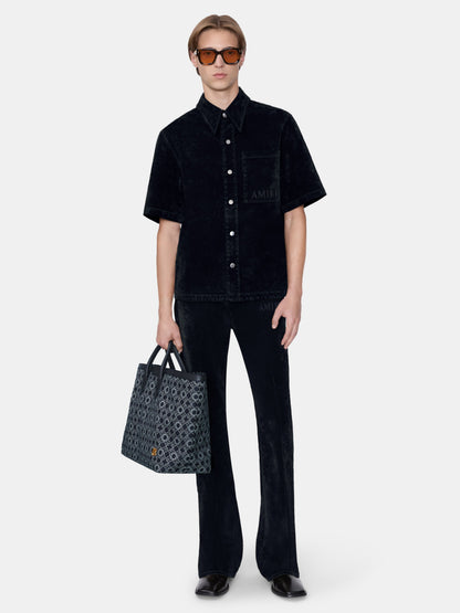 Velvet Camp Shirt - Black | Amiri Online