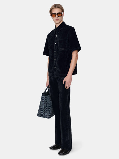 Velvet Camp Shirt - Black | Amiri Online