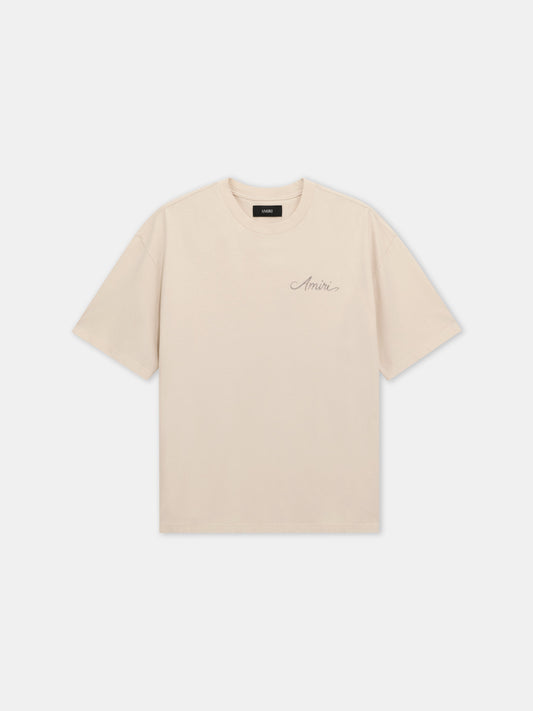 Ma Quad Checkerboard Oversized Tee - Alabaster | Amiri Featured