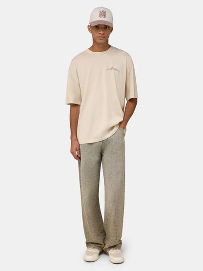 Ma Quad Checkerboard Oversized Tee - Alabaster | Amiri Featured