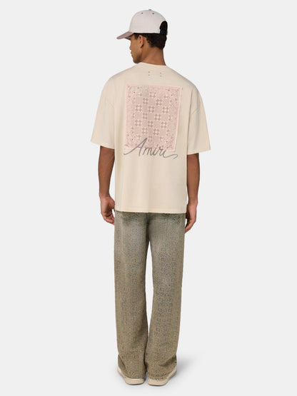 Ma Quad Checkerboard Oversized Tee - Alabaster | Amiri Featured