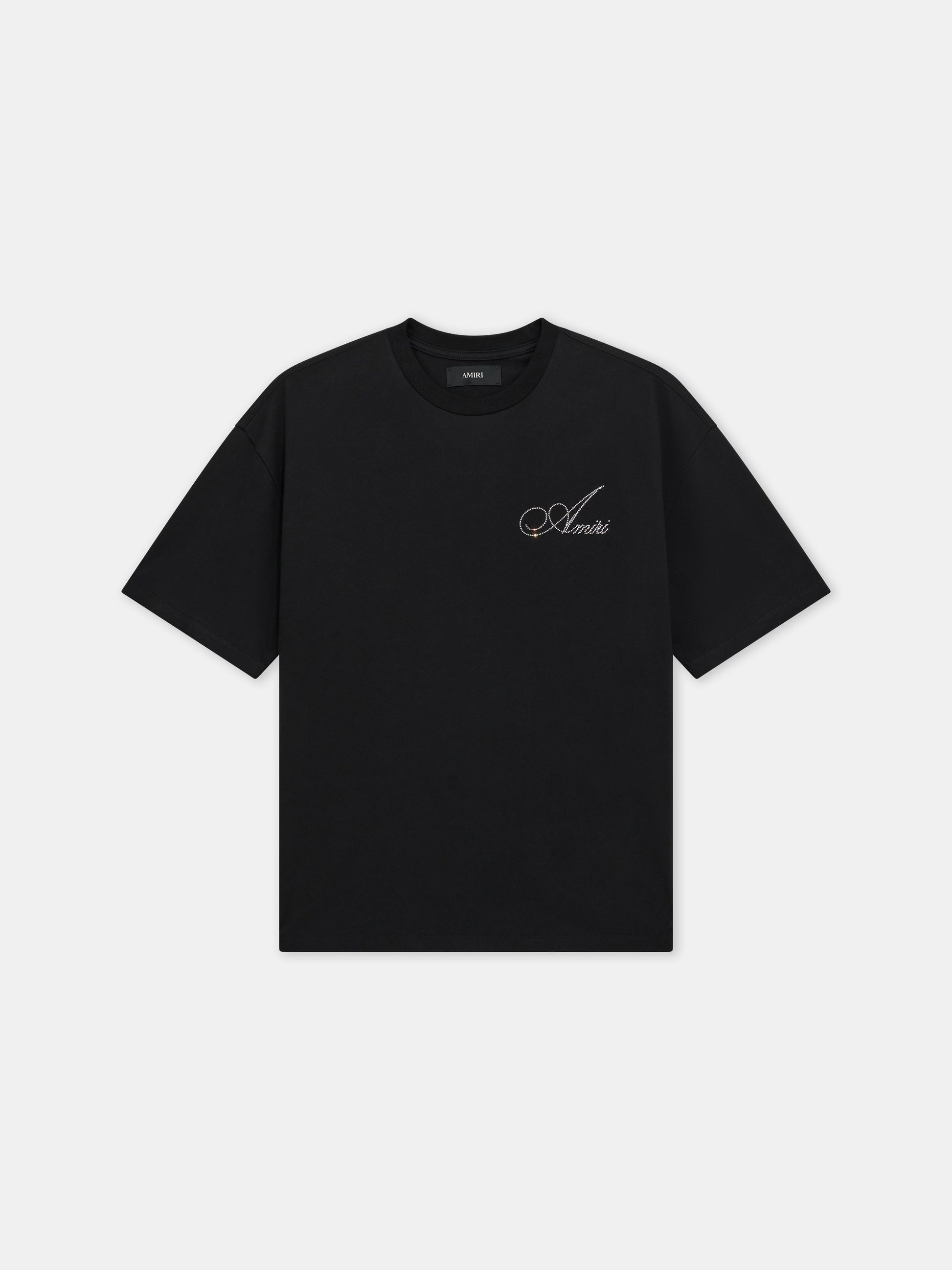 Crystal Amiri Script Oversized Tee - Black | Amiri Popular Choice