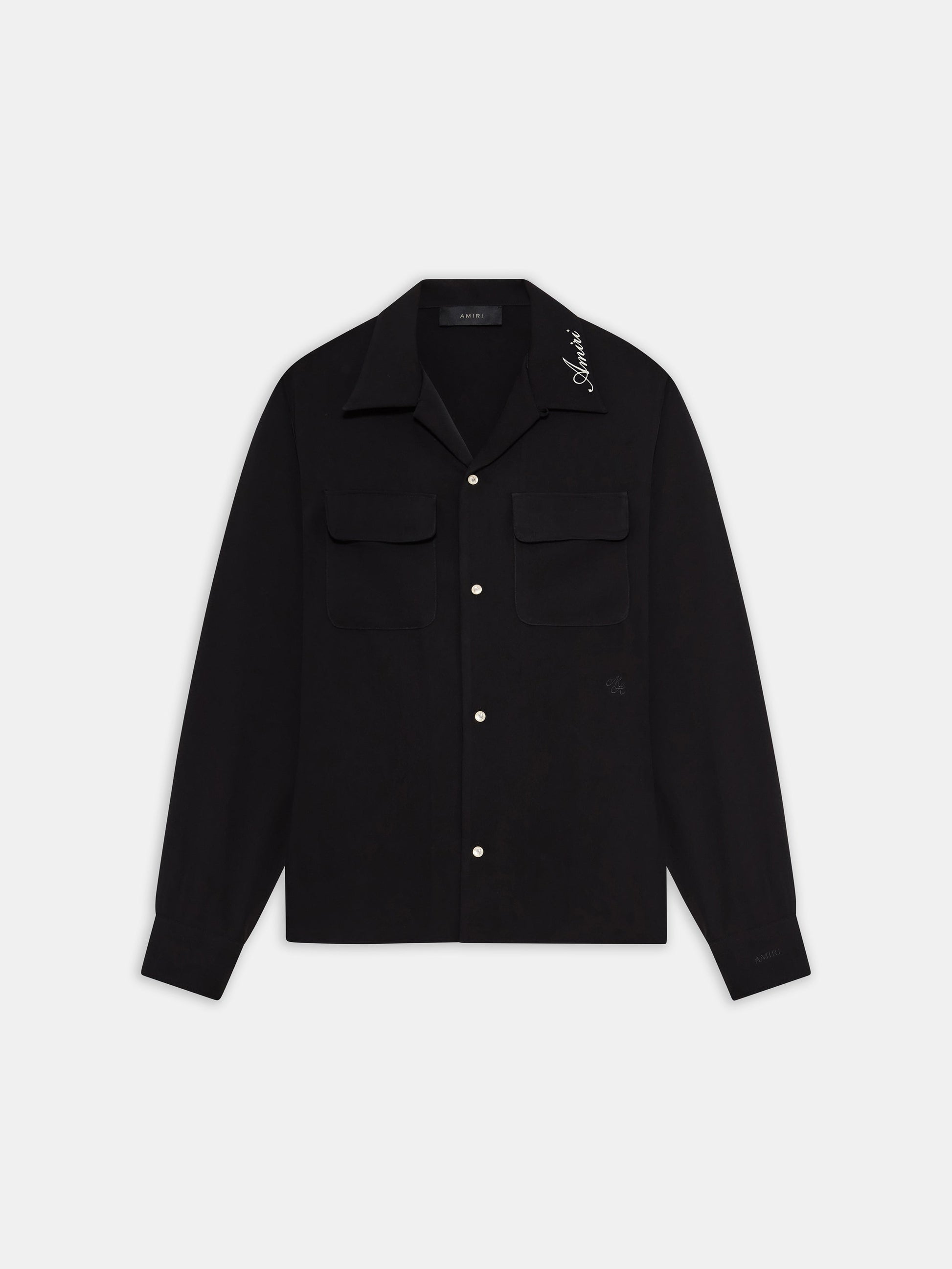 Round Pocket Dress Shirt - Black | Amiri Budget Friendly