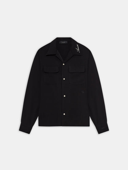 Round Pocket Dress Shirt - Black | Amiri Budget Friendly