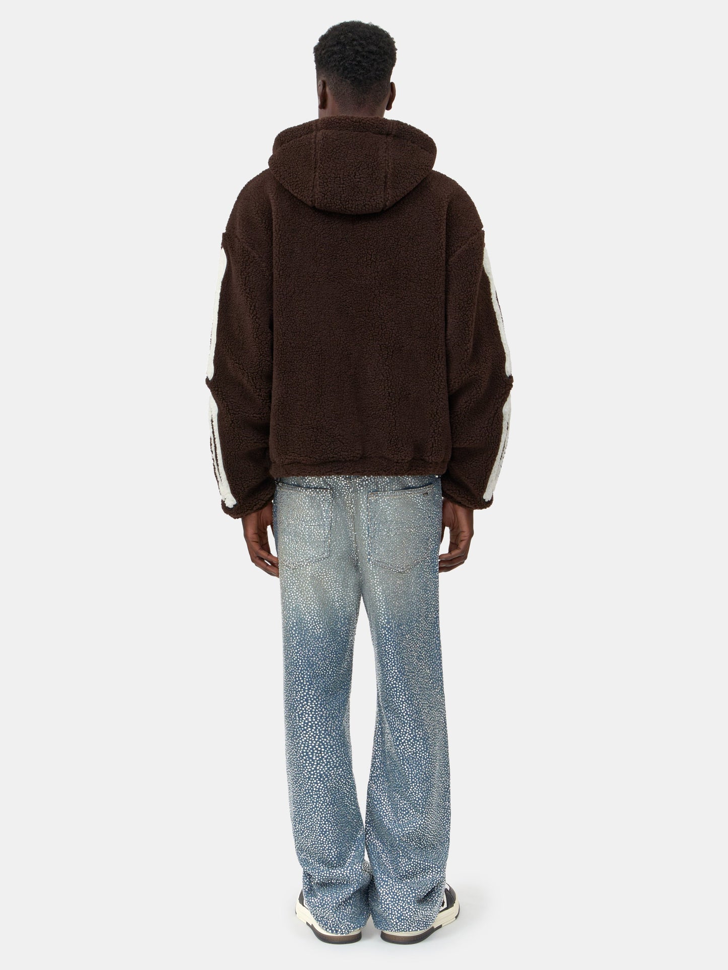 Bones Fleece Zip Hoodie - Dark Brown | Amiri Special Offer