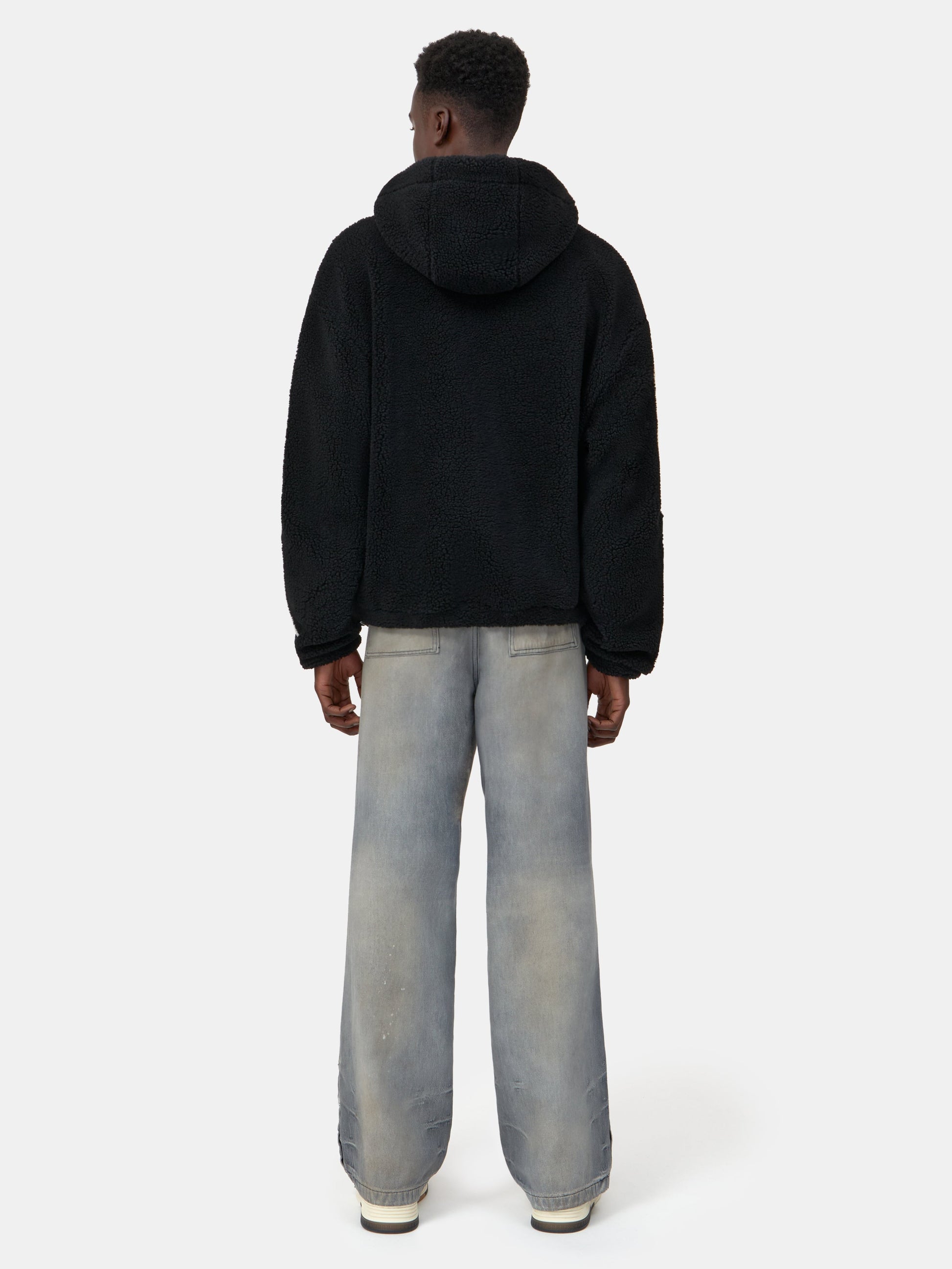 Bones Fleece Zip Hoodie - Black | Amiri Featured