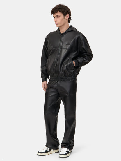 Leather Track Pant - Black | Amiri Great Deal