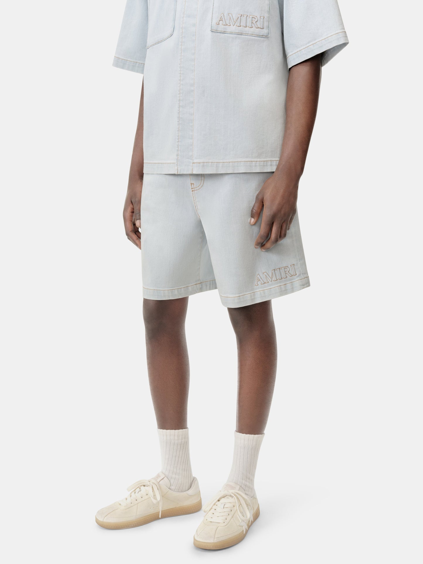 Amiri 3d 5 Pocket Short - Light Indigo | Amiri Sale