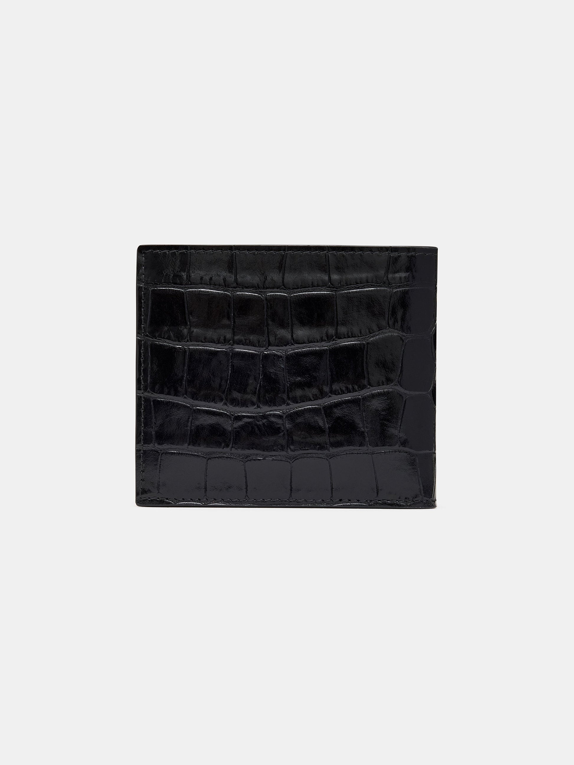 Croc Embossed Bifold - Black | Amiri Great Deal