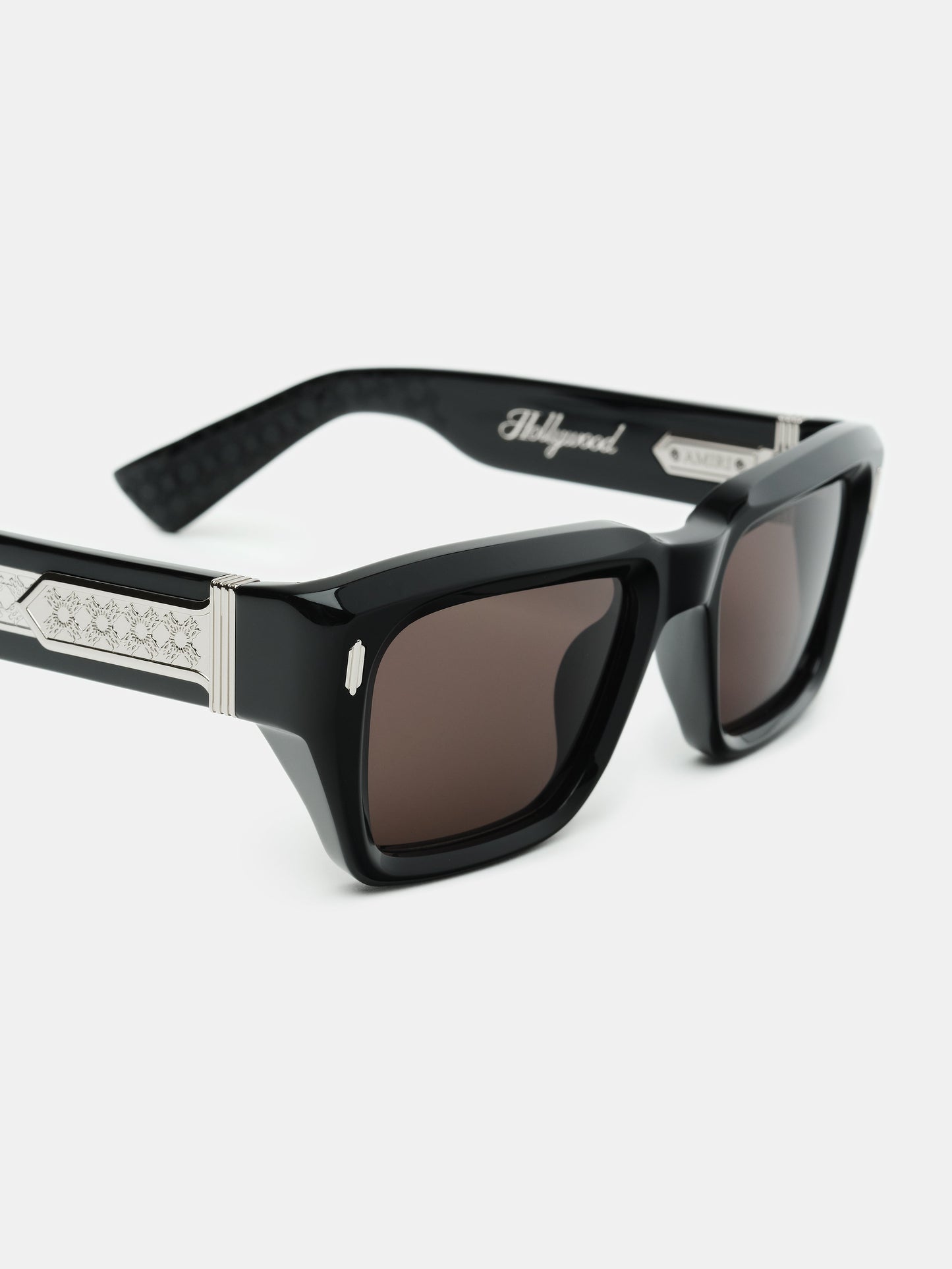 Hollywood Sunglasses - Black Silver | Amiri Affordable