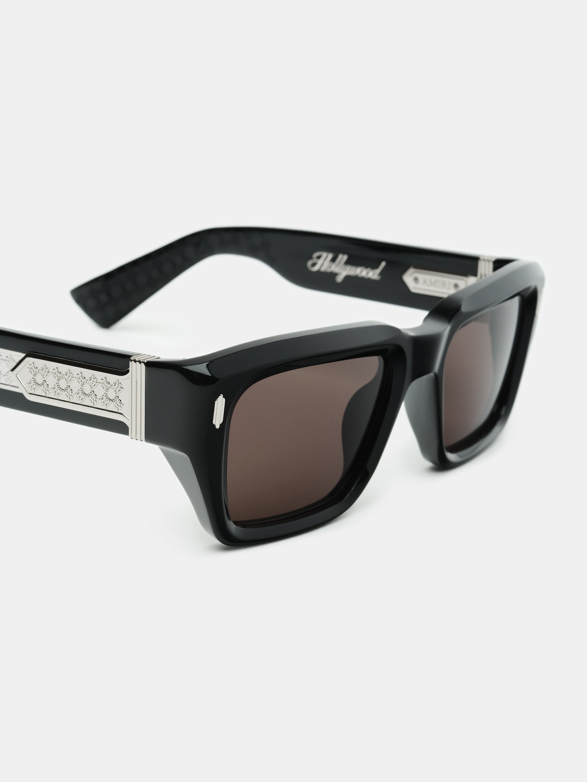 Hollywood Sunglasses - Black Silver | Amiri Affordable