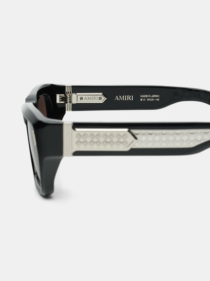 Hollywood Sunglasses - Black Silver | Amiri Affordable