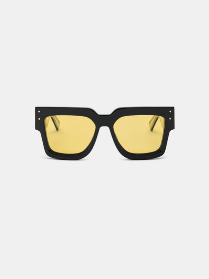 Jumbo Sunglasses - Black Yellow | Amiri Best Seller