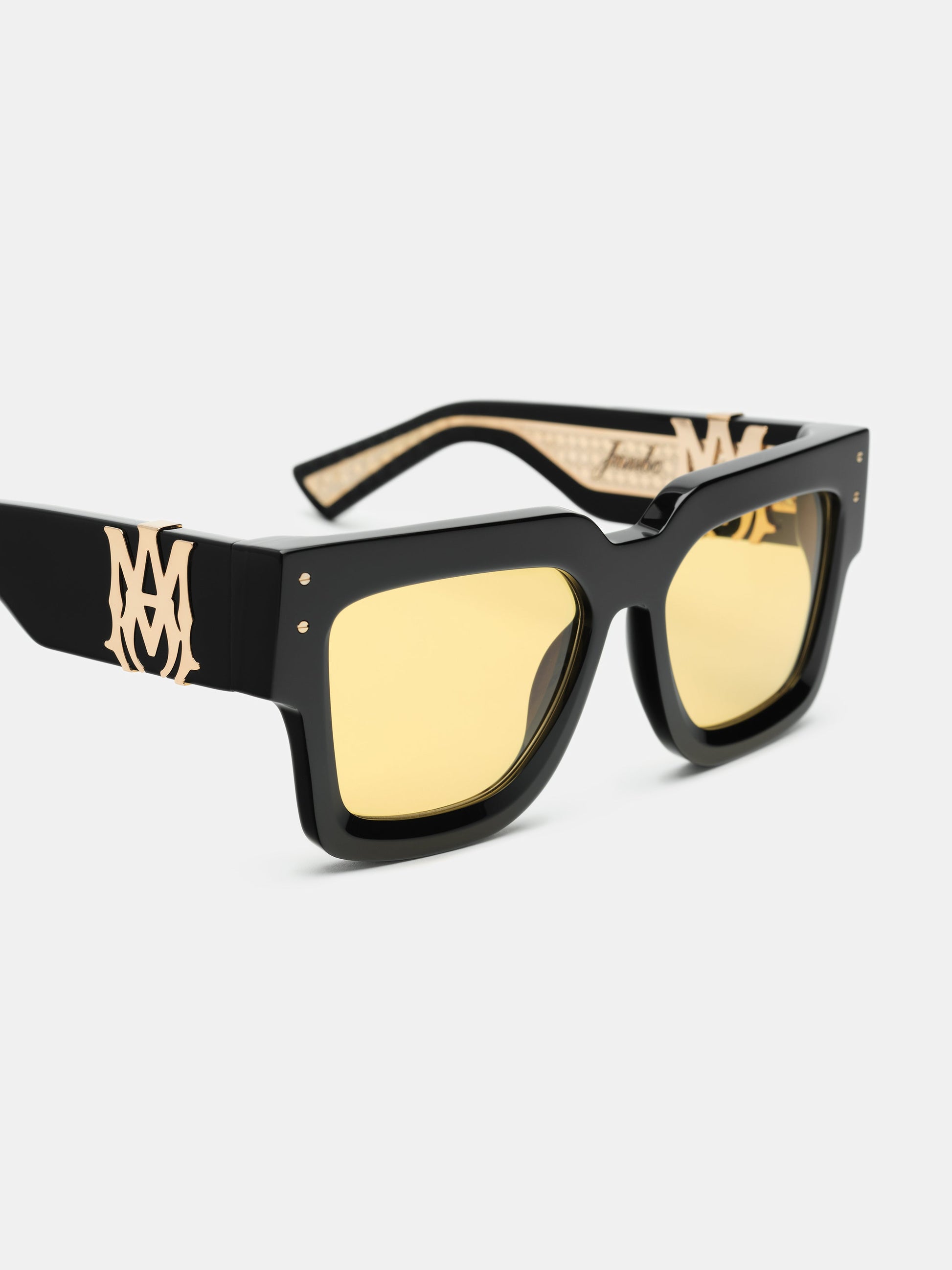 Jumbo Sunglasses - Black Yellow | Amiri Best Seller