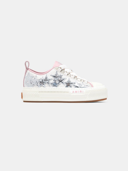 Metallic Stars Court Low - Pink | Amiri Budget Friendly