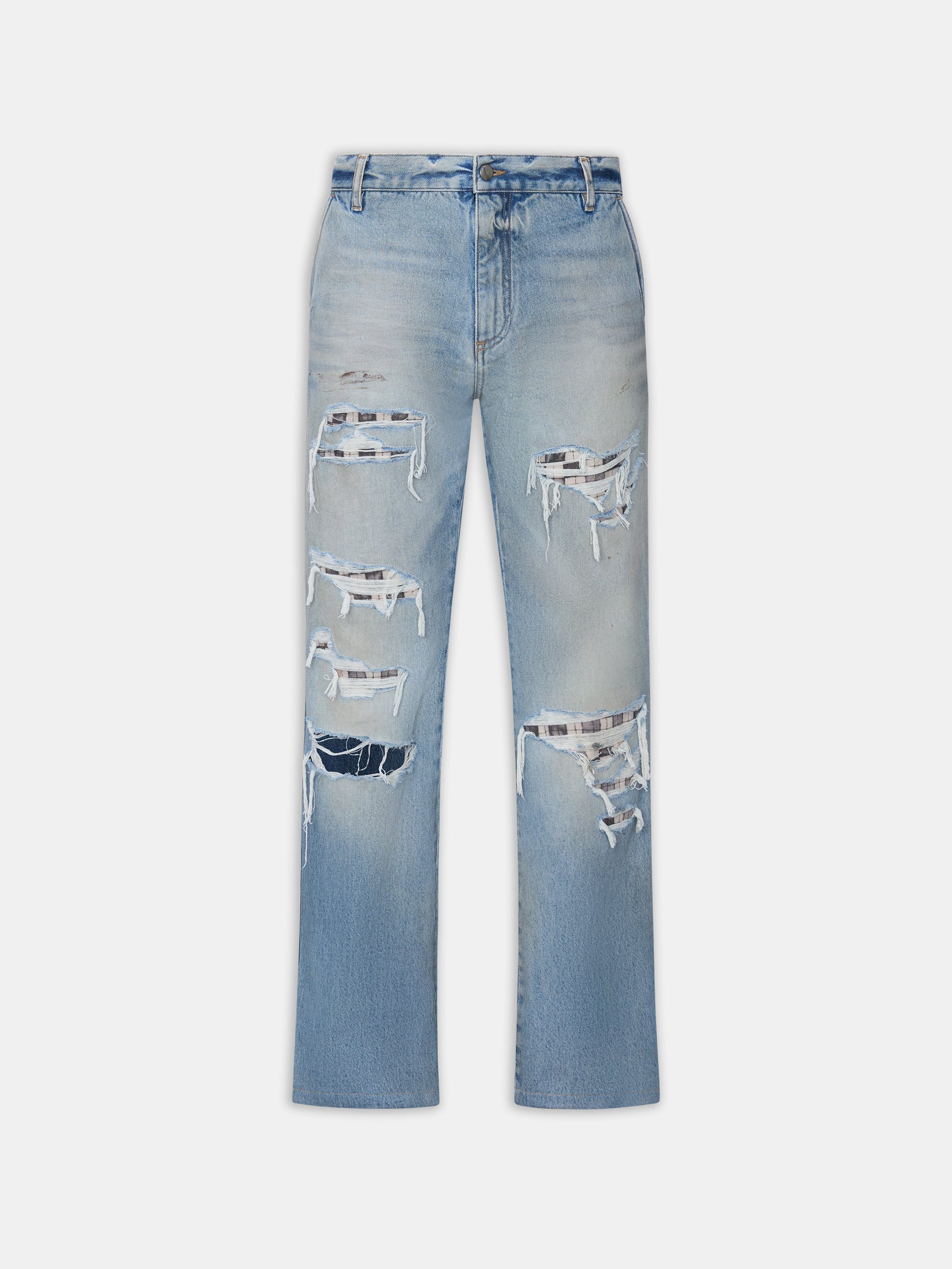 Checkered Repair Bootcut Jean - Aged Indigo | Amiri Special Offer