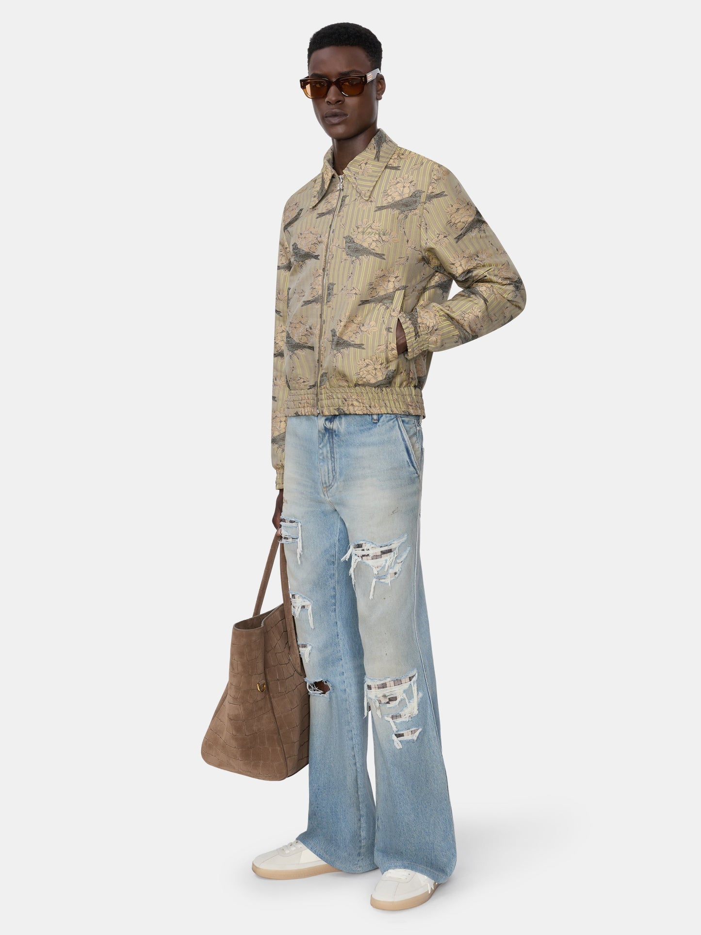 Checkered Repair Bootcut Jean - Aged Indigo | Amiri Special Offer