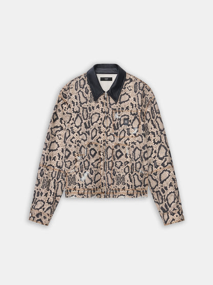 Snake Denim Work Jacket - Sand | Amiri Featured