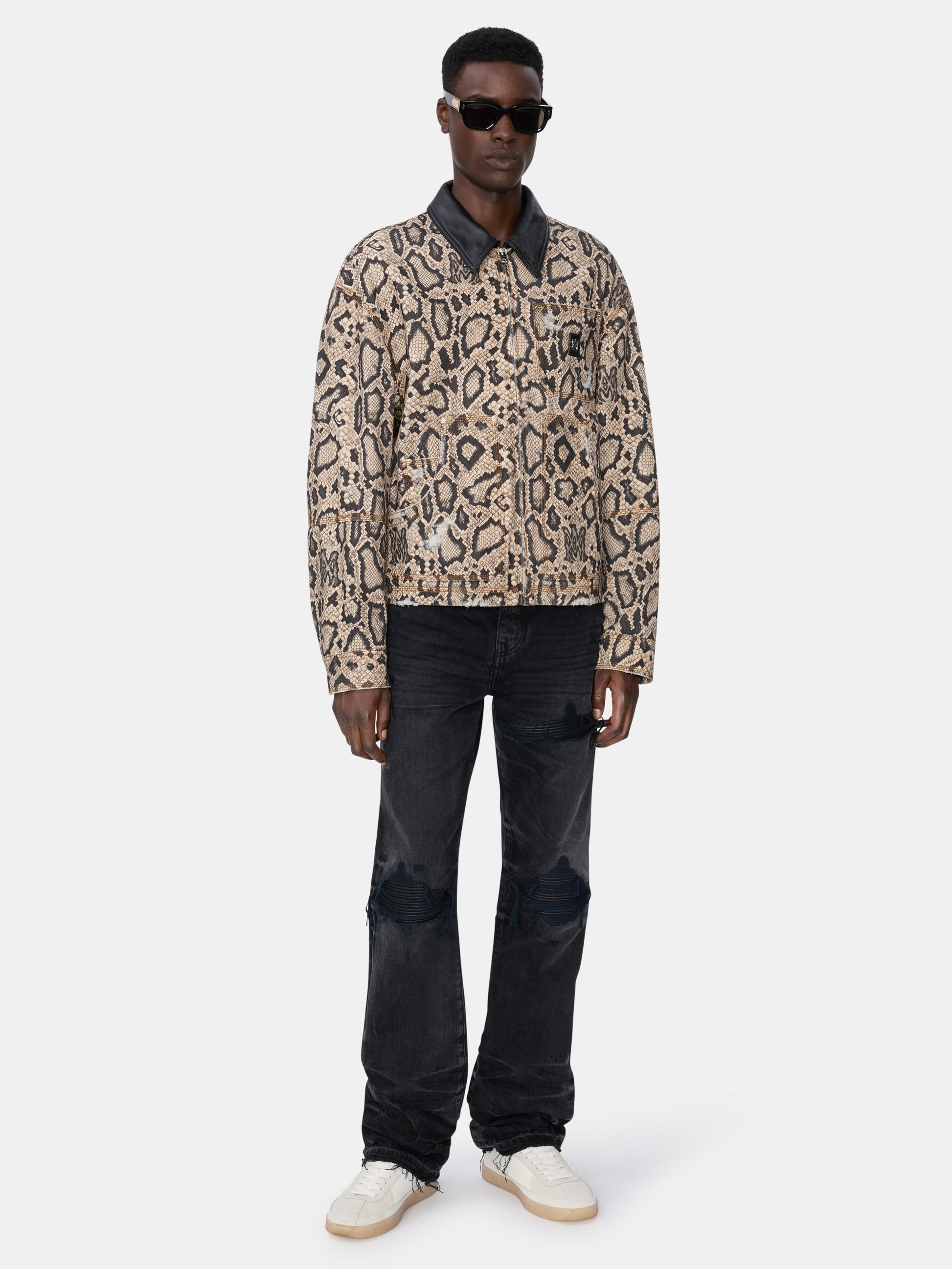Snake Denim Work Jacket - Sand | Amiri Featured