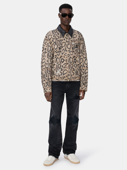 Snake Denim Work Jacket - Sand | Amiri Featured