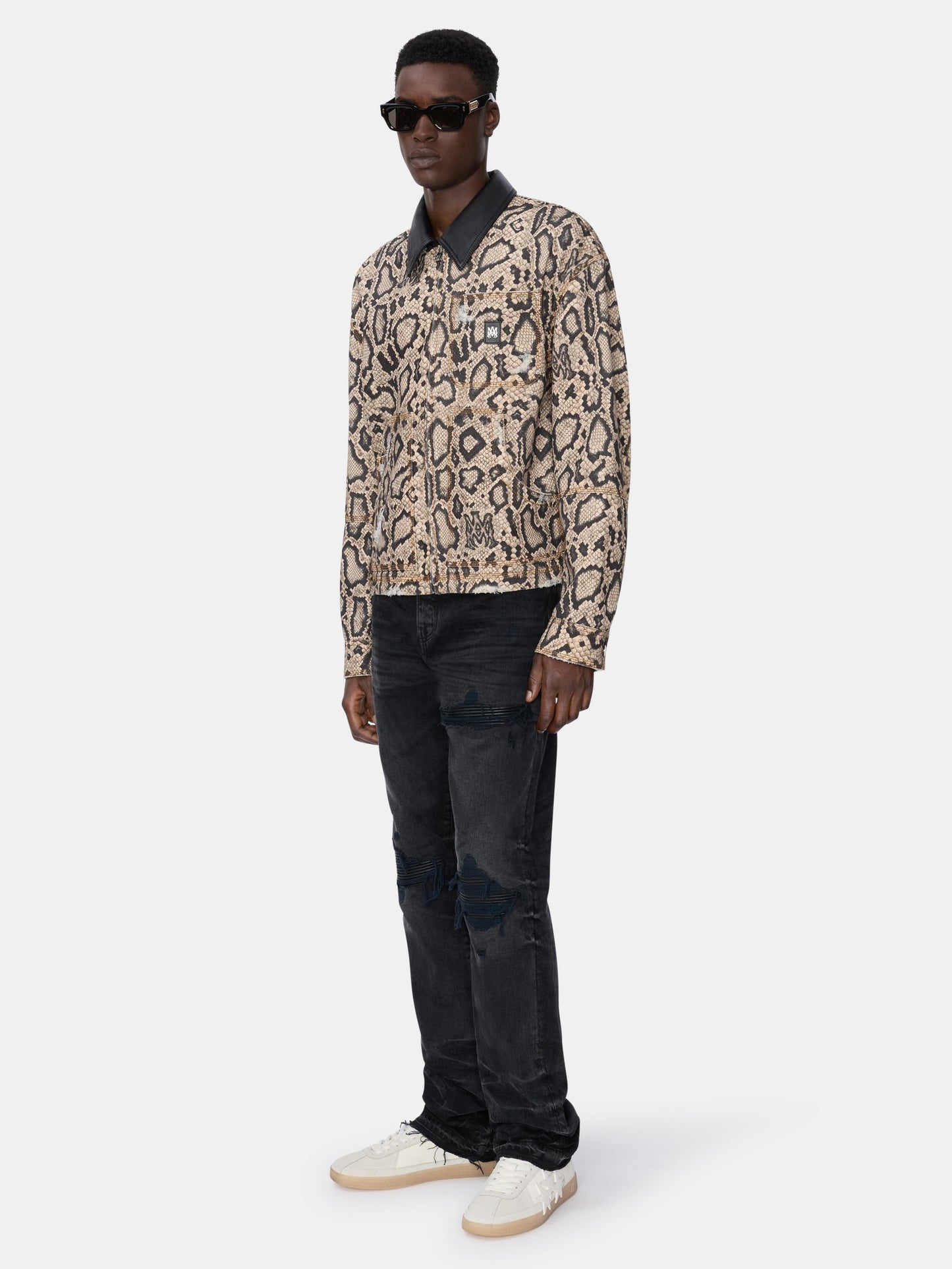 Snake Denim Work Jacket - Sand | Amiri Featured
