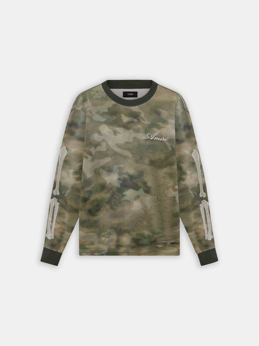 Bones Long Sleeve Tee - Camo | Amiri Best Seller