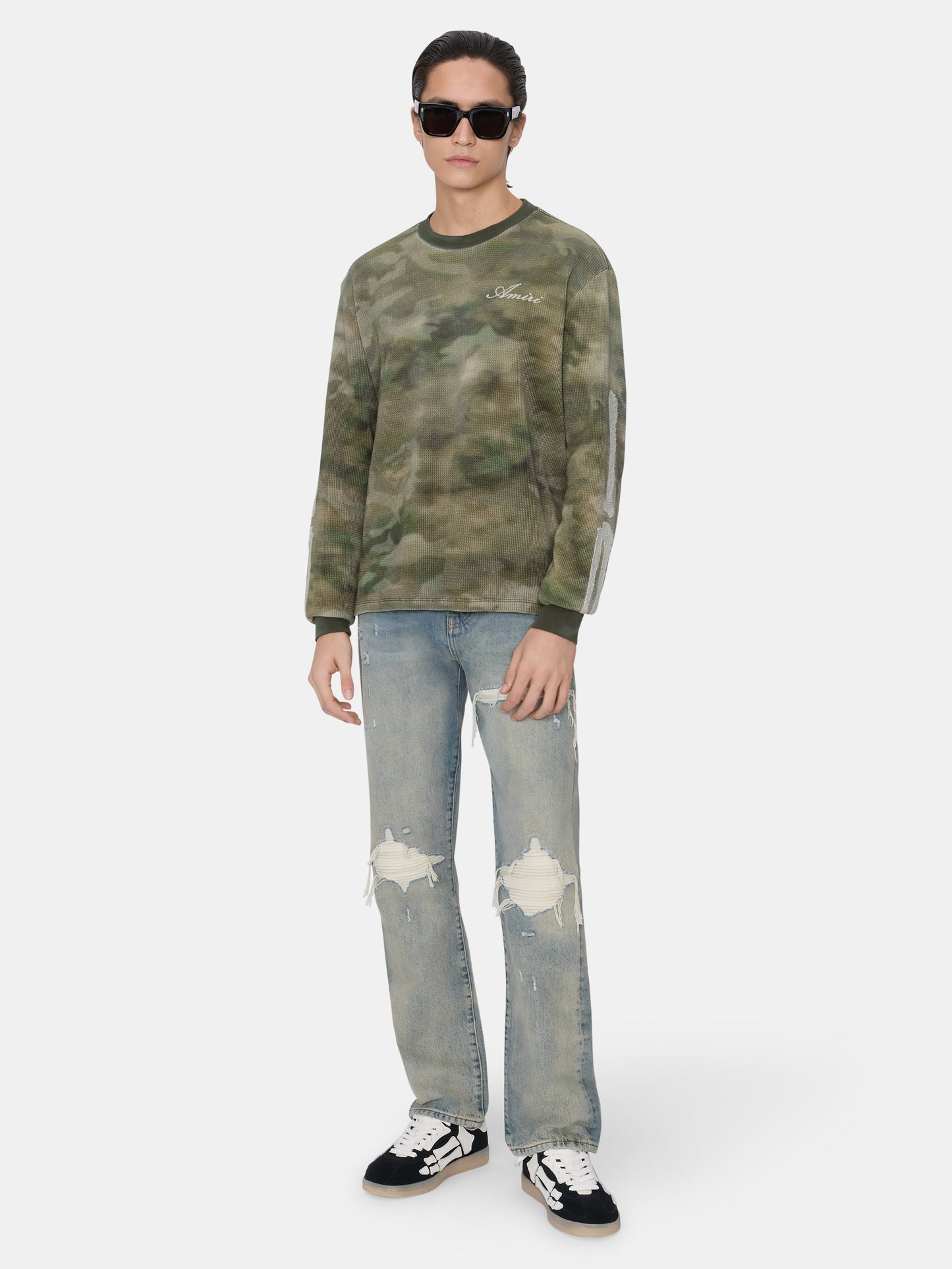 Bones Long Sleeve Tee - Camo | Amiri Best Seller