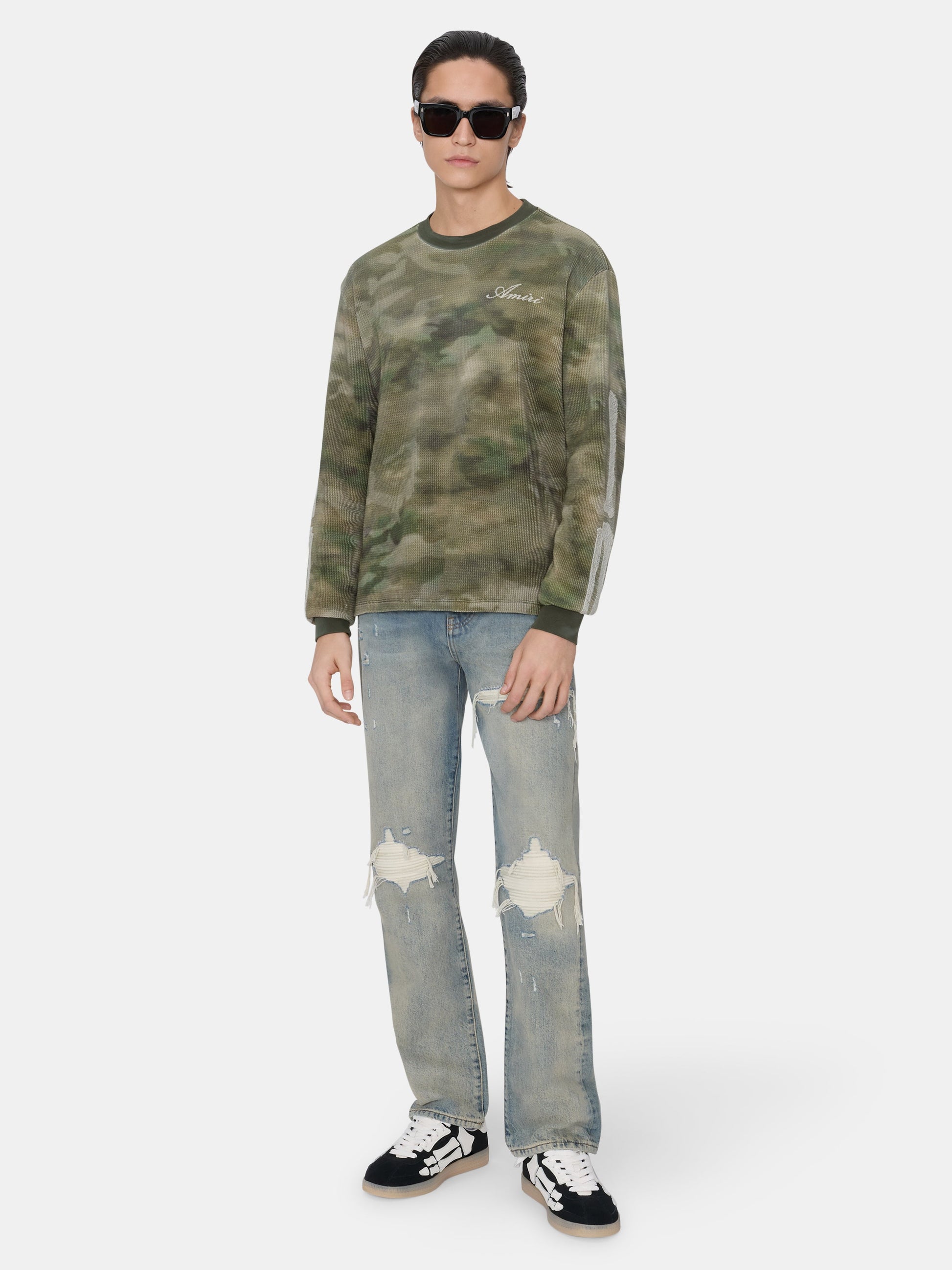 Bones Long Sleeve Tee - Camo | Amiri Best Seller