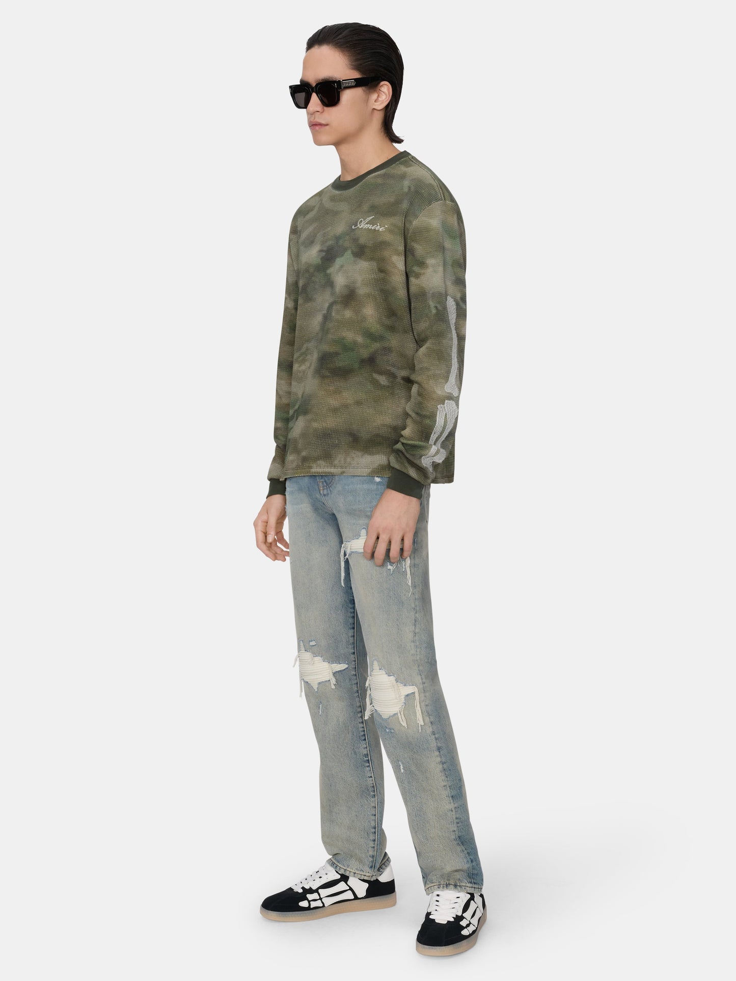 Bones Long Sleeve Tee - Camo | Amiri Best Seller