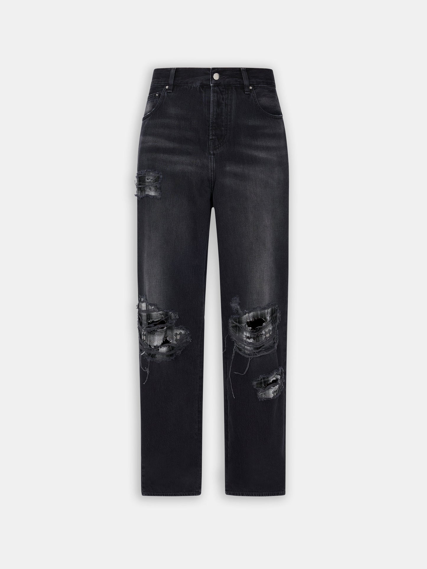 Flannel Repair Baggy Jean - Steel Black | Amiri Sale