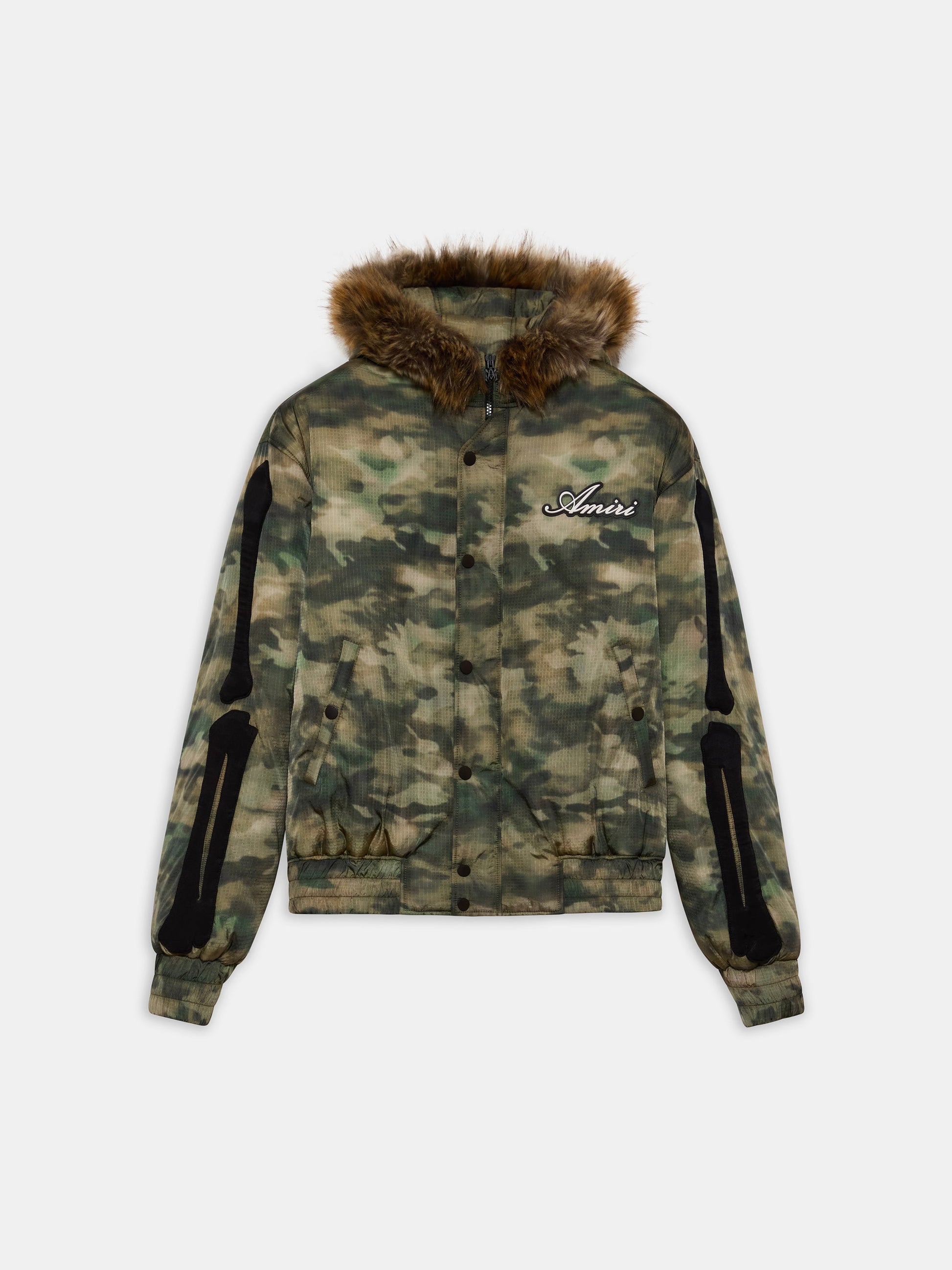 Bones Camo Hooded Down Jacket - Camo | Amiri Online
