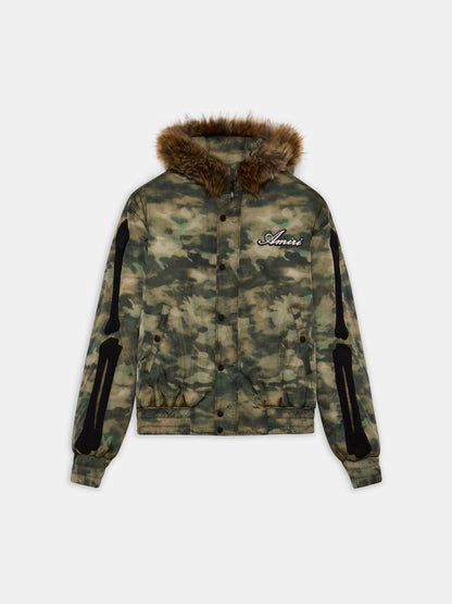 Bones Camo Hooded Down Jacket - Camo | Amiri Online