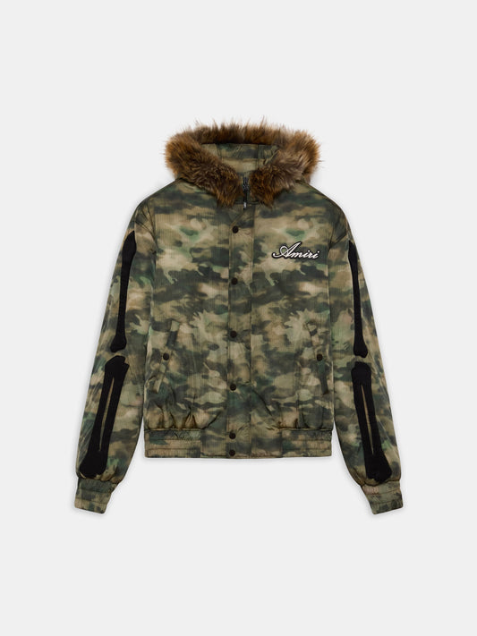 Bones Camo Hooded Down Jacket - Camo | Amiri Online