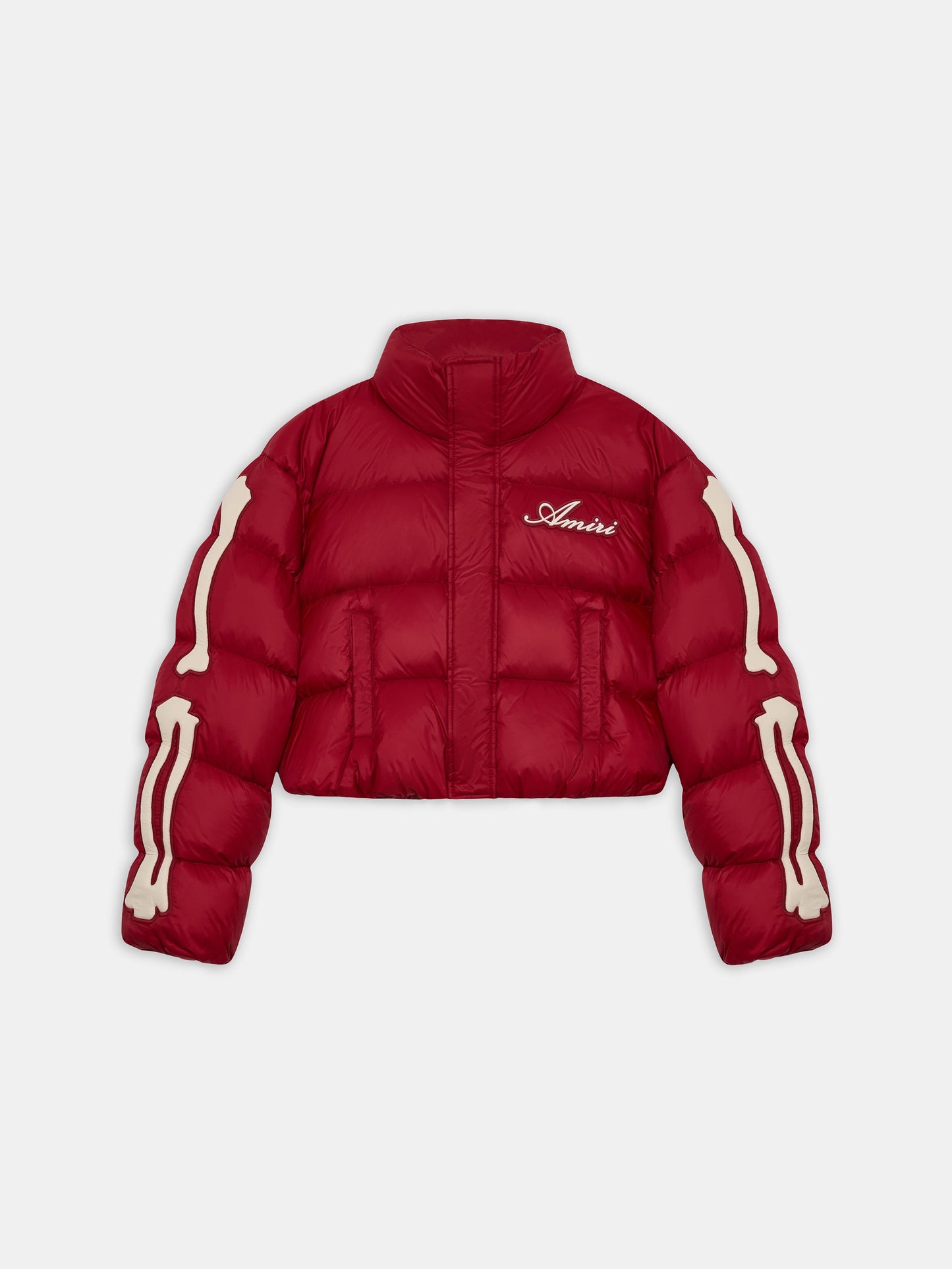 Bones Cropped Down Jacket - Deep Red | Amiri Online