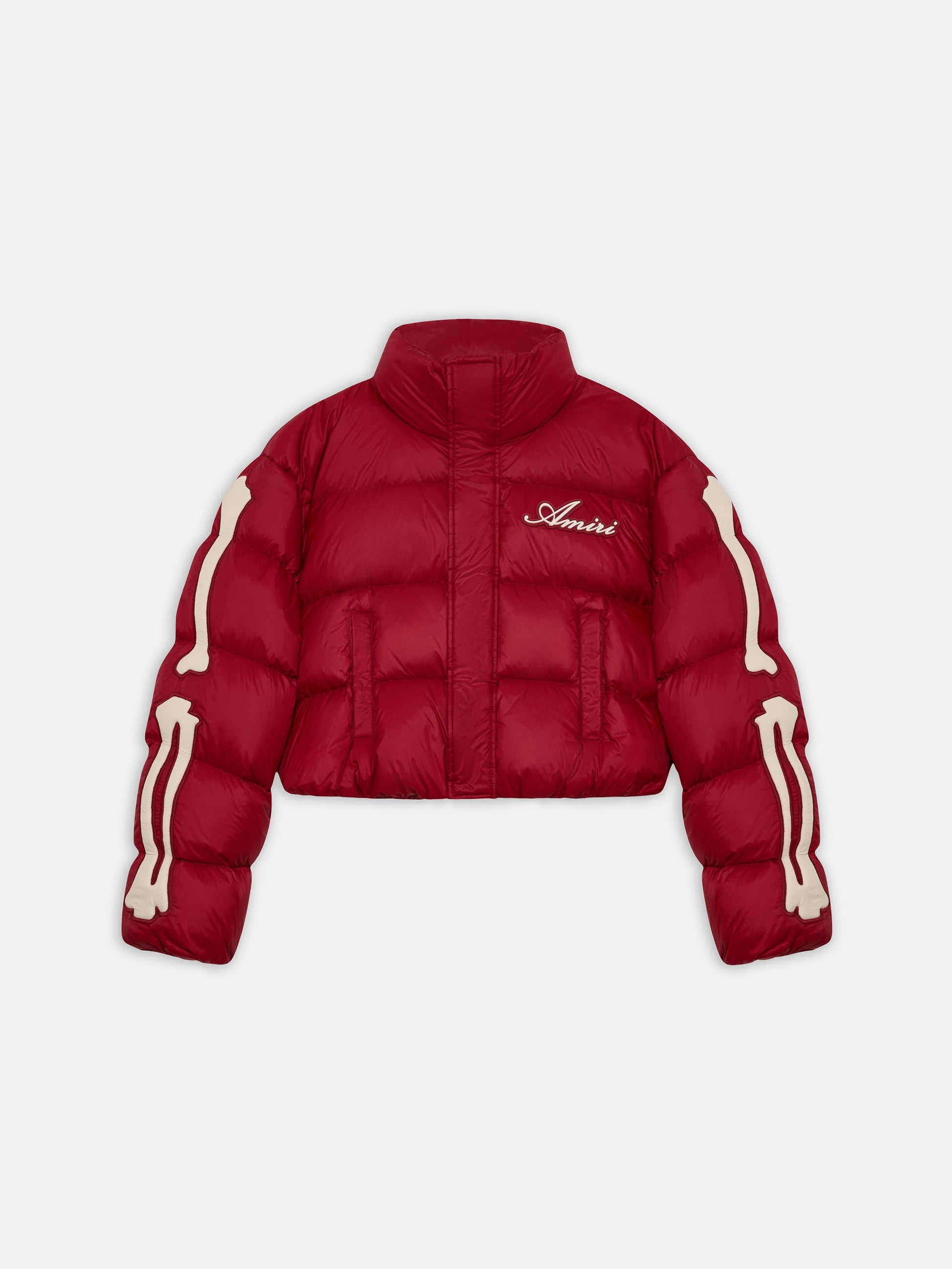 Bones Cropped Down Jacket - Deep Red | Amiri Online