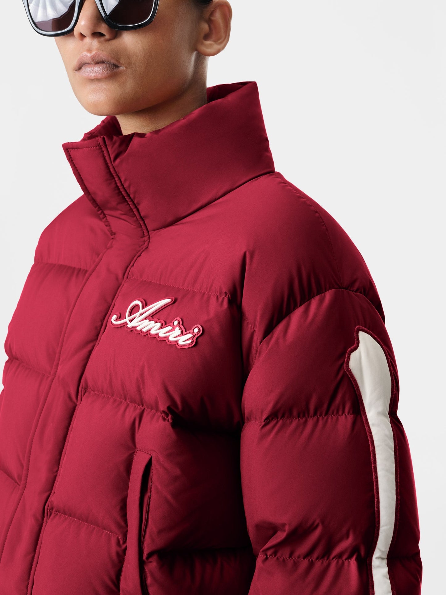 Bones Cropped Down Jacket - Deep Red | Amiri Online