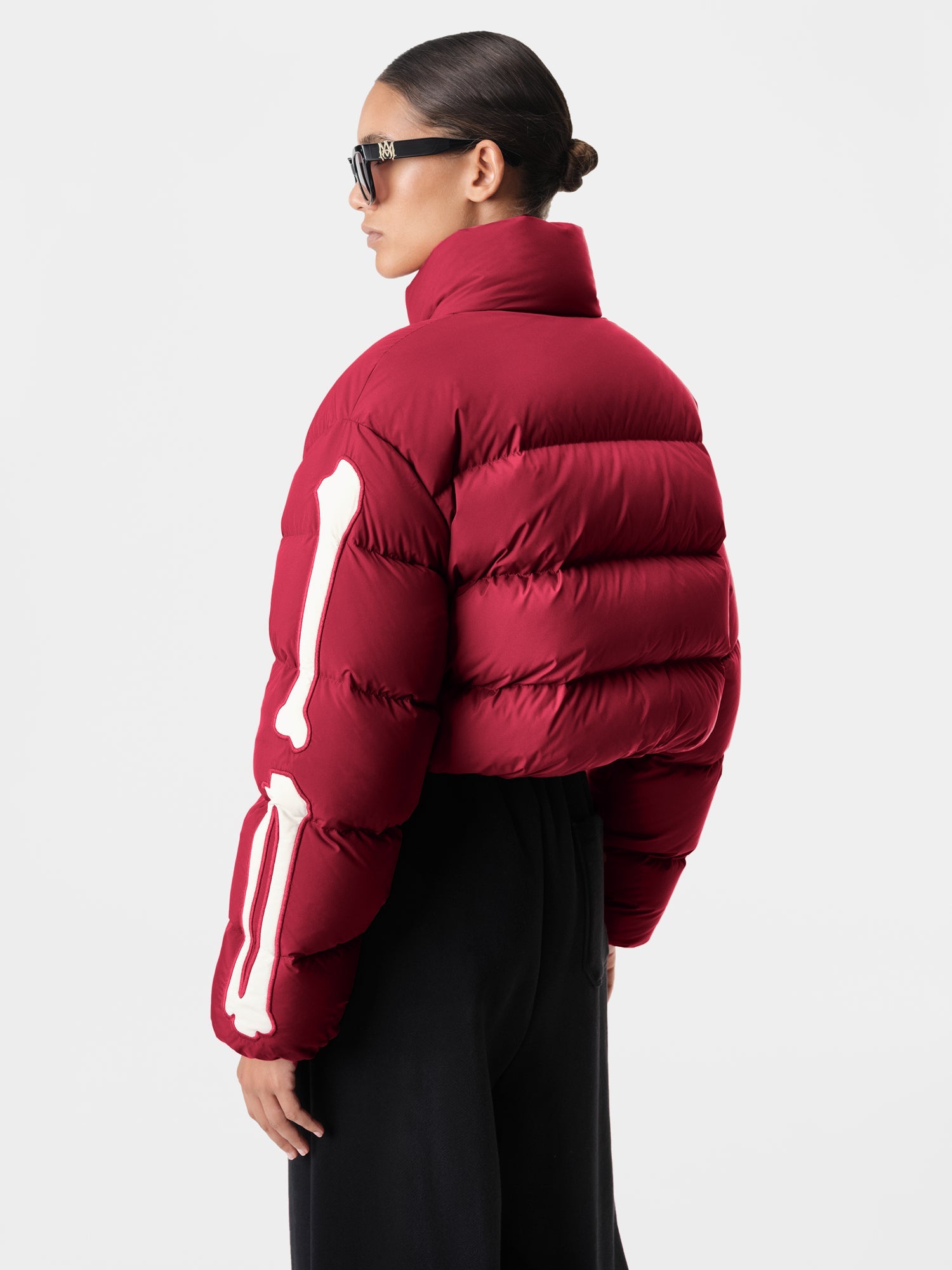 Bones Cropped Down Jacket - Deep Red | Amiri Online