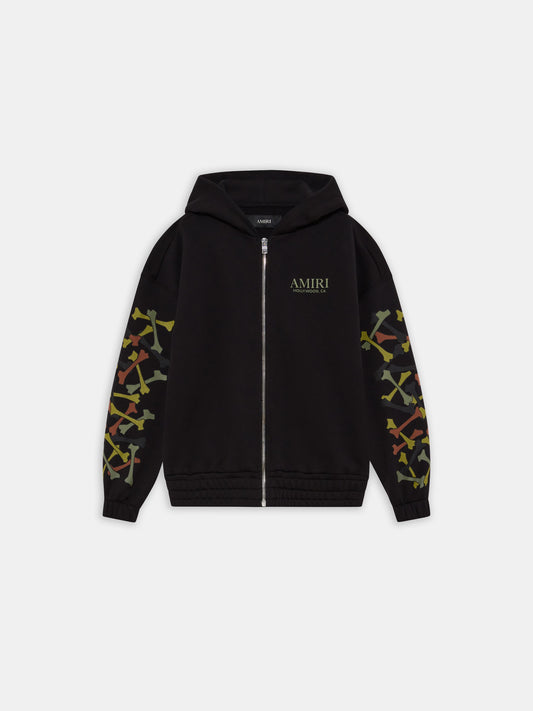 Bones Zip Hoodie - Black | Amiri Online
