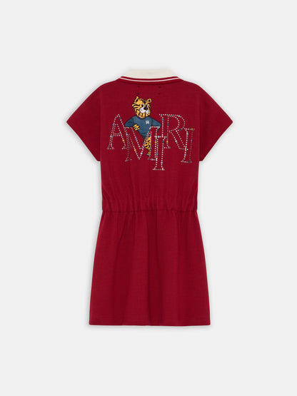 Amiri Staggered Tiger Dress - Deep Red | Amiri Featured