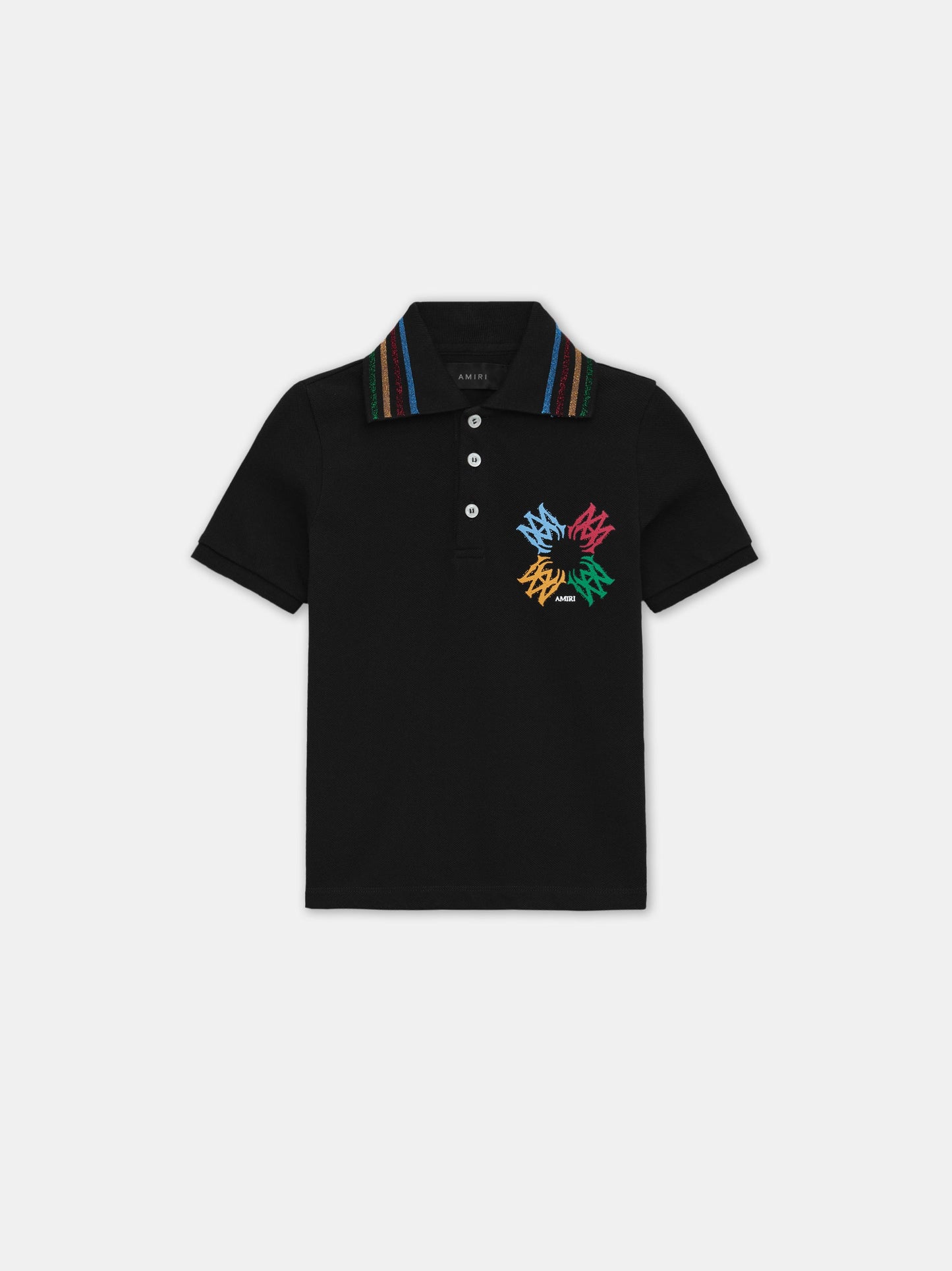 Ma Quad Scribble Polo - Black | Amiri Online